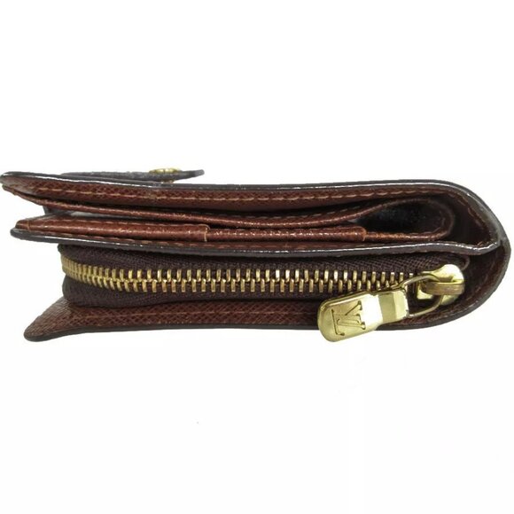 Auth LOUIS VUITTON Monogram Compact Zip Bifold Wallet Brown - Picture 5 of 11